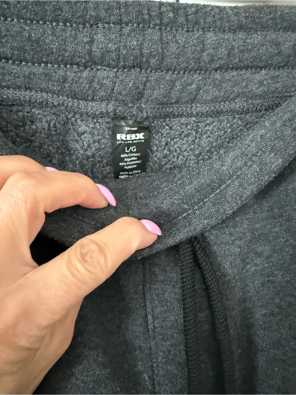 RBX Dark Charcoal Zip Pocket Joggers - Picture 4 of 6